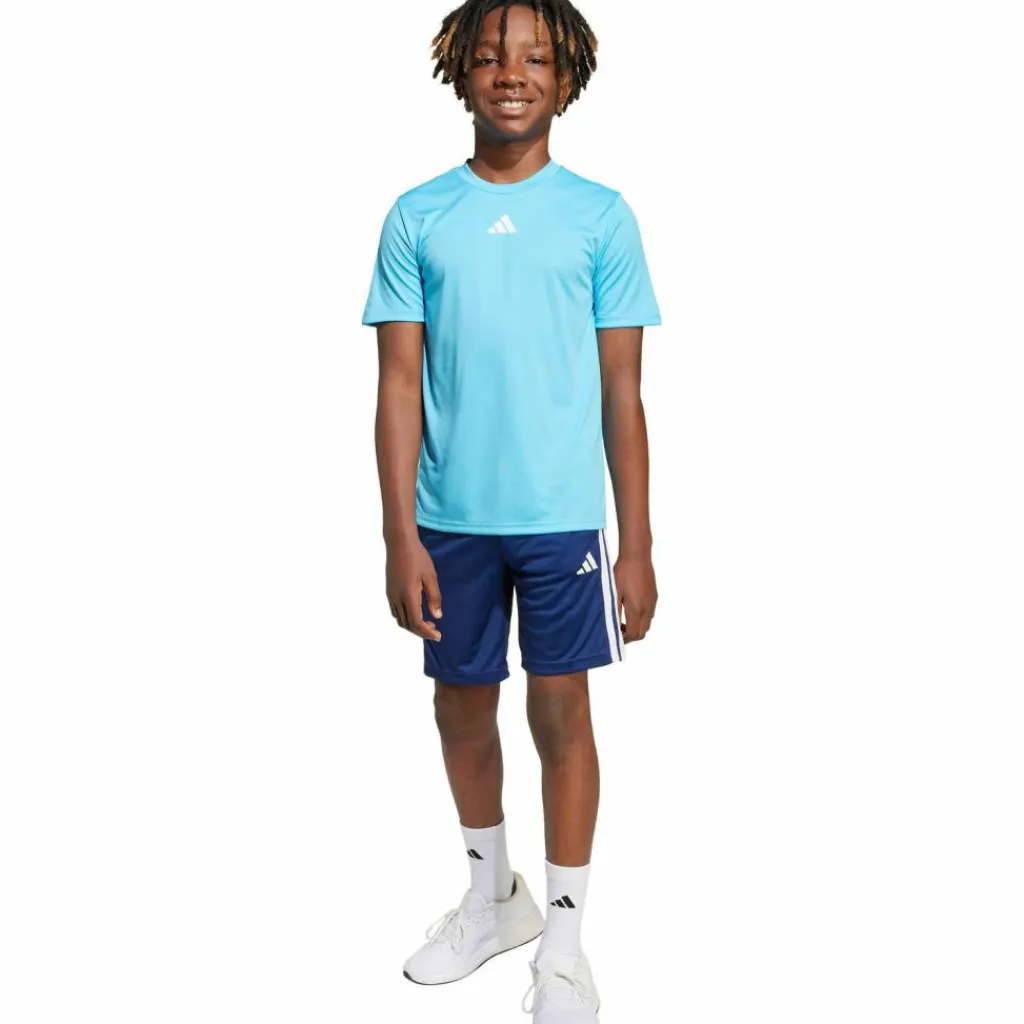 adidas Trainingsanzüge<· TRAIN ESSENTIALS 3 STRIPES bright cyan-white