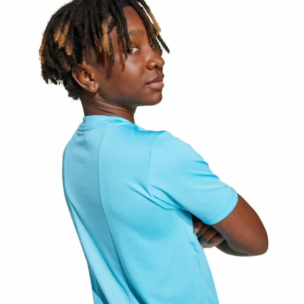 adidas Trainingsanzüge<· TRAIN ESSENTIALS 3 STRIPES bright cyan-white