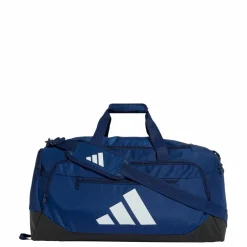 adidas Sporttaschen|Taschen<· TRAINING DEFENDER DUFFELBAG MITTELGROSS Dark Blue / White