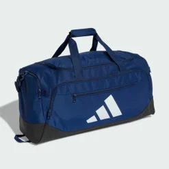 adidas Sporttaschen|Taschen<· TRAINING DEFENDER DUFFELBAG MITTELGROSS Dark Blue / White