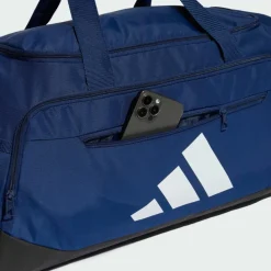 adidas Sporttaschen|Taschen<· TRAINING DEFENDER DUFFELBAG MITTELGROSS Dark Blue / White