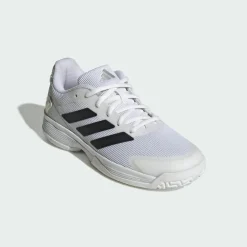adidas Tennis|Tennis<· Ubersonic Kids Tennisschuh Cloud White / Core Black / Silver Metallic