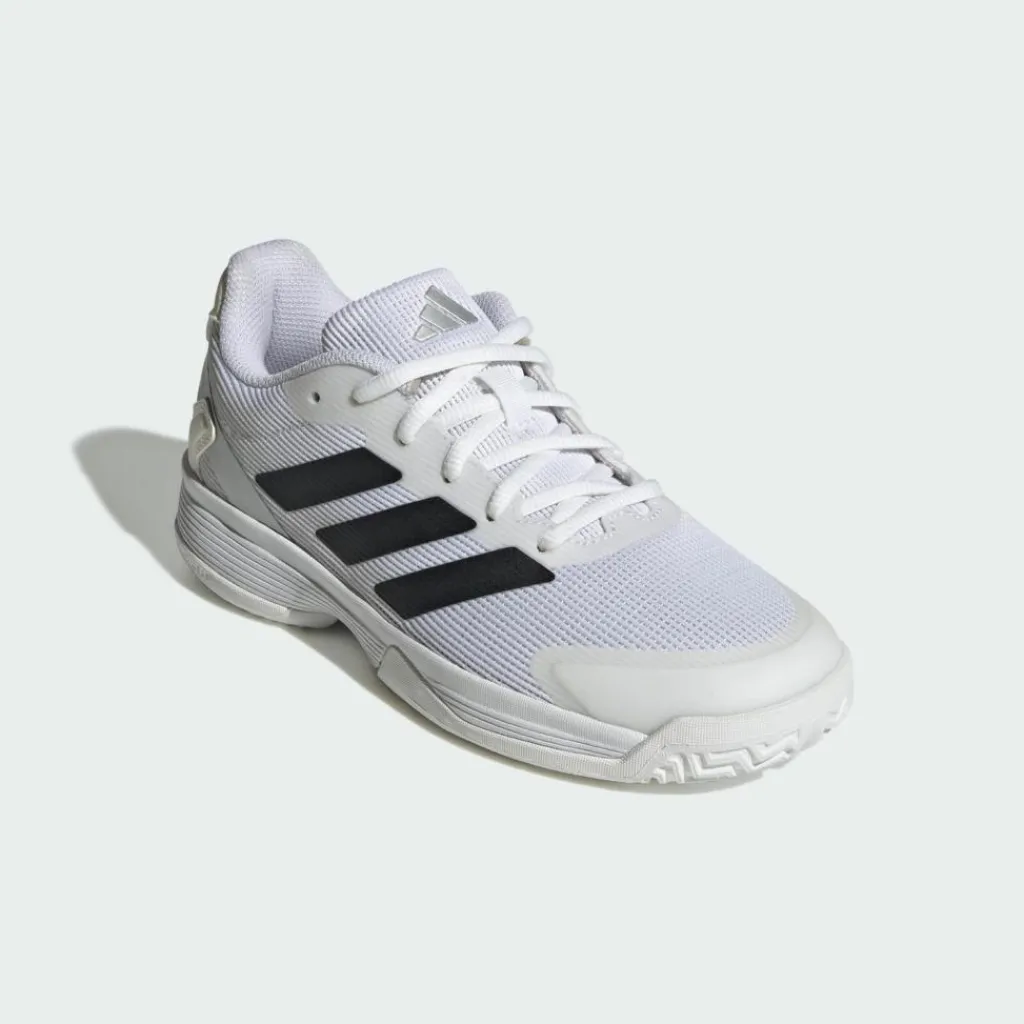 adidas Tennis|Tennis<· Ubersonic Kids Tennisschuh Cloud White / Core Black / Silver Metallic