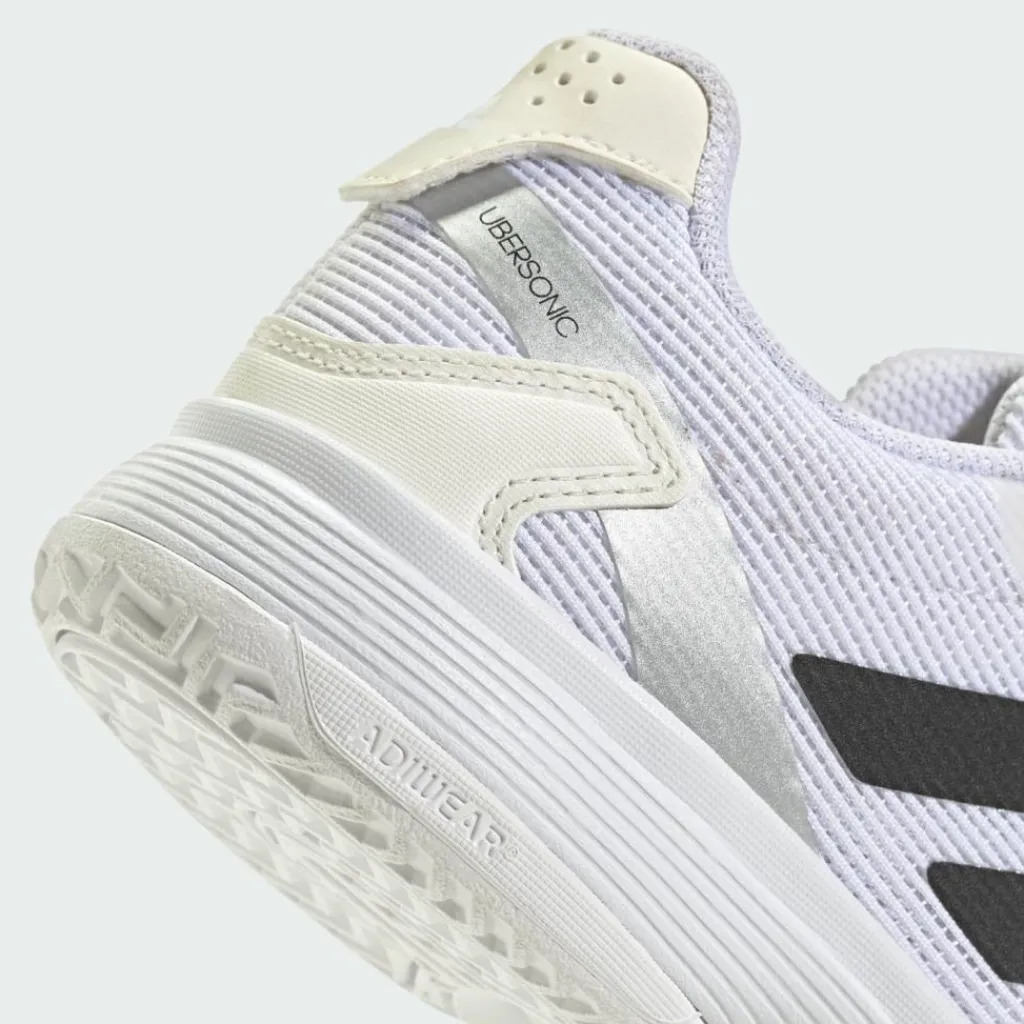 adidas Tennis|Tennis<· Ubersonic Kids Tennisschuh Cloud White / Core Black / Silver Metallic