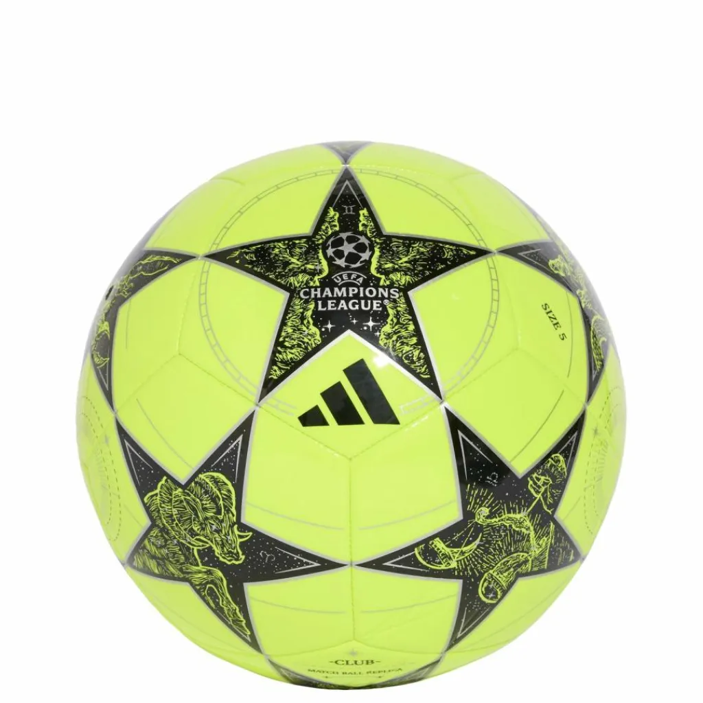 adidas Bälle<· UCL Club 25/26 League Stage Ball Solar Yellow / Black / Silver Metallic
