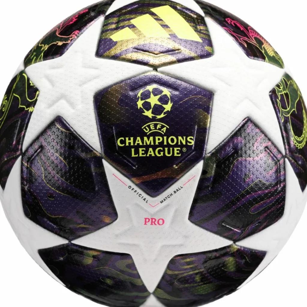 adidas Bälle<· UCL PRO F dpurpl-white-syello