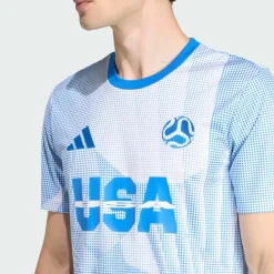 adidas Trikots<· USA Jersey White / Glow Blue