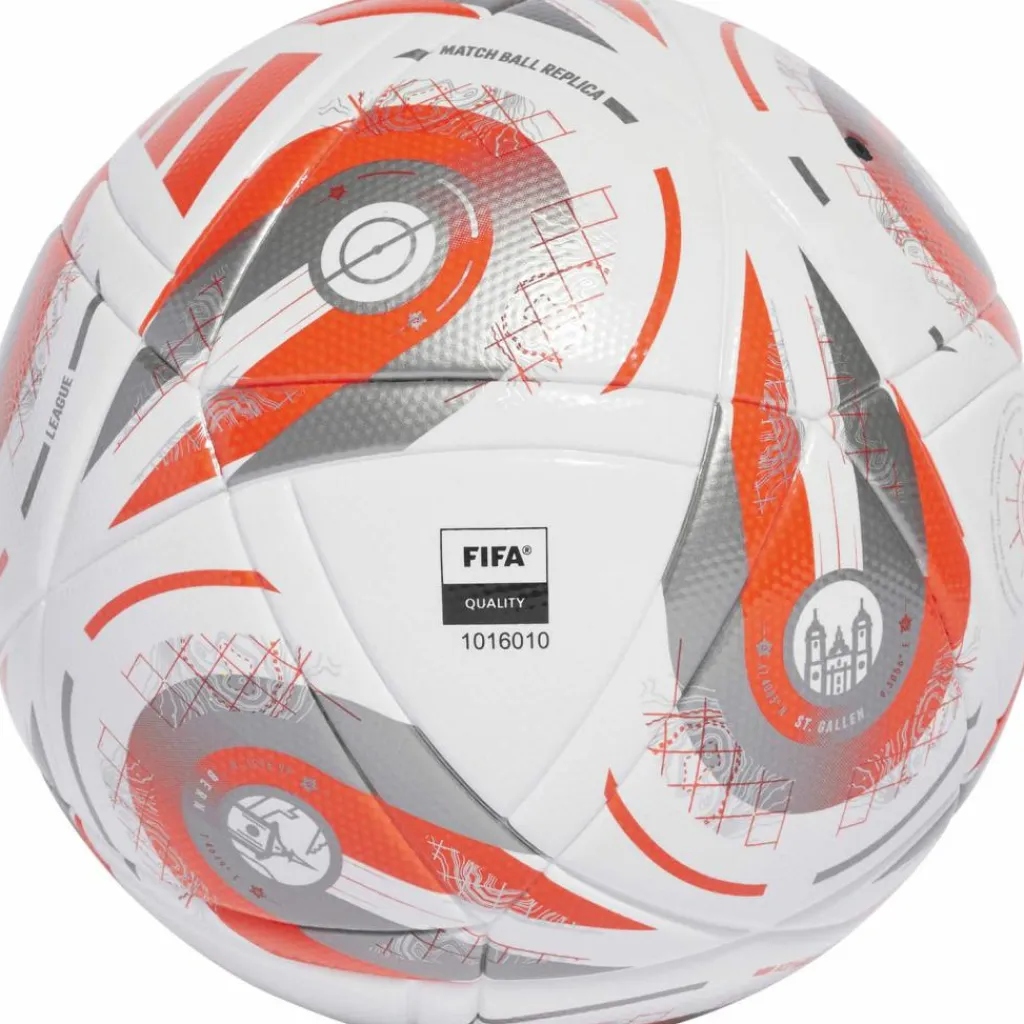 adidas Bälle<· W EURO25 LGE F white-silvmt-luclem