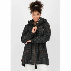 ALIFE AND KICKIN Winterjacken<· CHARLOTTE II COAT black dots