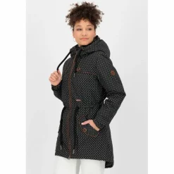 ALIFE AND KICKIN Winterjacken<· CHARLOTTE II COAT black dots