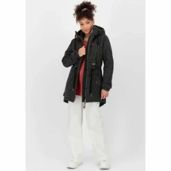 ALIFE AND KICKIN Winterjacken<· CHARLOTTE II COAT black dots