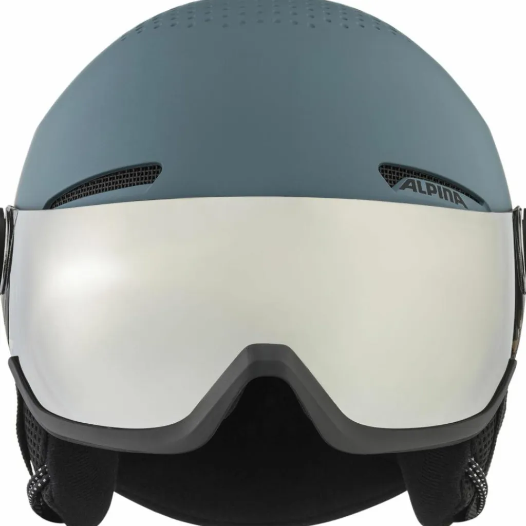ALPINA Skihelme|Schutzausrüstung<· Arber Visor Q-Lite dirt-blue matt