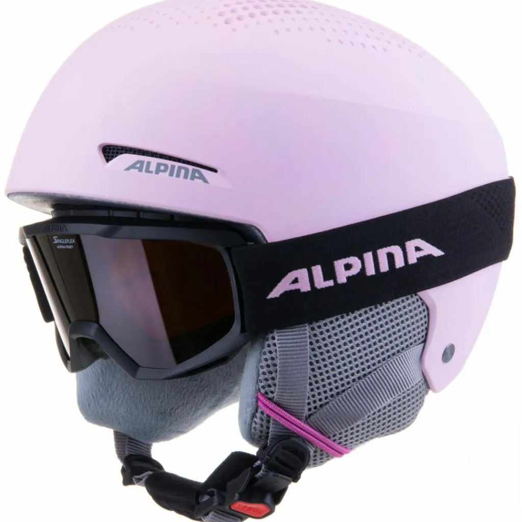 ALPINA Skihelme|Snowboarding<· ZUPO SET (+Piney) light-rose matt