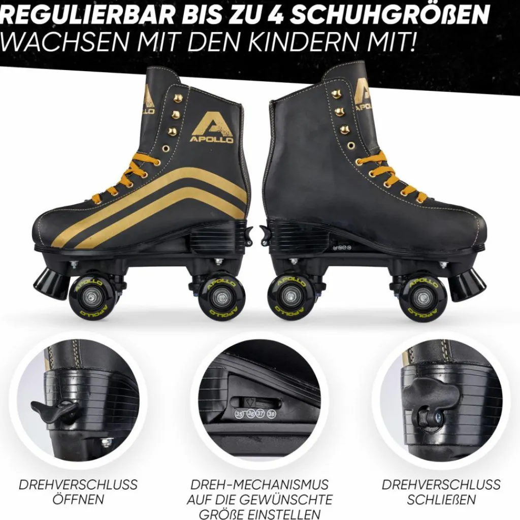 Apollo Inlineskating<· Classic Roller Retro lunanova-schwarzgold