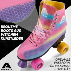 Apollo Inlineskating<· Classic Roller Retro dancingqueen-rainbow