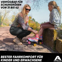 Apollo Inlineskating<· Classic Roller Retro dancingqueen-rainbow