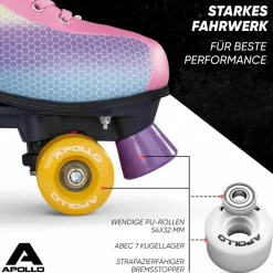 Apollo Inlineskating<· Classic Roller Retro dancingqueen-rainbow