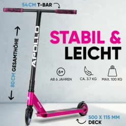 Apollo Skateboarding<· Eagle Pink