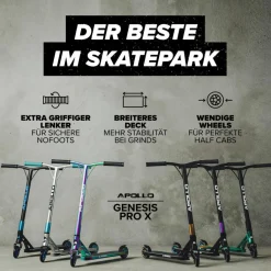 Apollo Skateboarding<· Genesis Pro X - Türkis/Gold türkis-gold