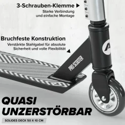 Apollo Skateboarding<· Genius Pro 4.0 schwarz-silber