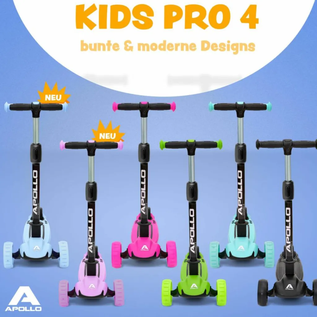 Apollo Skateboarding<· Kids pro 4 schwarz