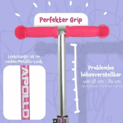 Apollo Skateboarding<· Roller Kids Whiz LED Wheels pink