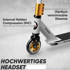 Apollo Skateboarding<· Star Pro weiß-gold