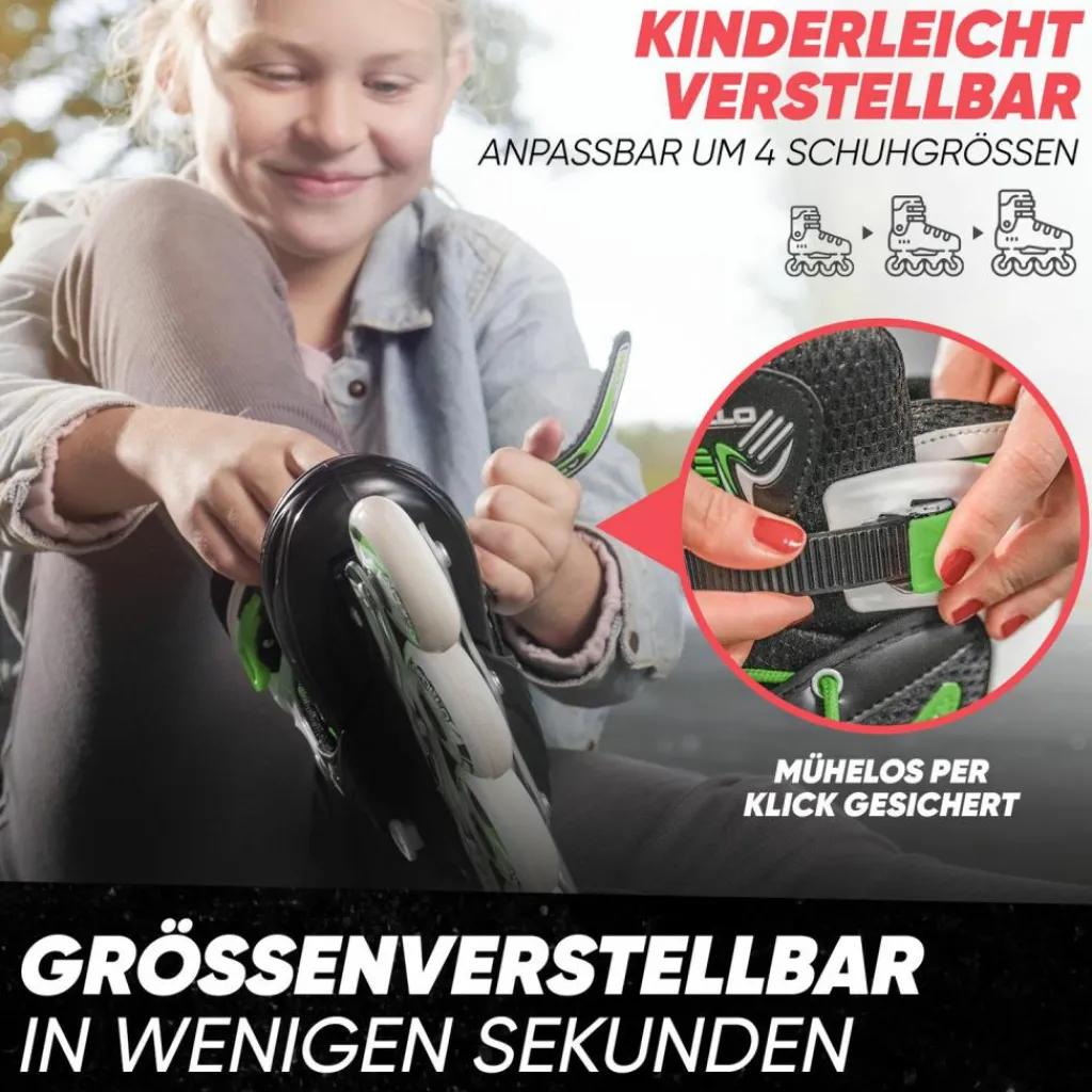 Apollo Inlineskating<· Super Blades LED grün