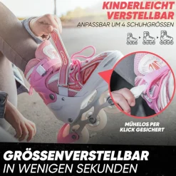Apollo Inlineskating<· Super Blades LED wei&szlig;-pink