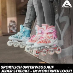 Apollo Inlineskating<· Super Blades LED wei&szlig;-pink