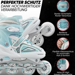 Apollo Inlineskating<· Super Blades LED wei&szlig;-mint