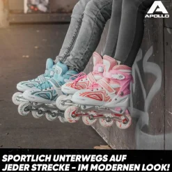 Apollo Inlineskating<· Super Blades LED wei&szlig;-mint