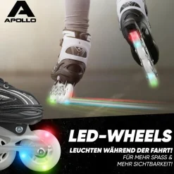 Apollo Inlineskating<· Super Blades LED schwarz