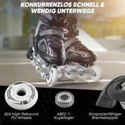 Apollo Inlineskating<· Super Blades LED schwarz