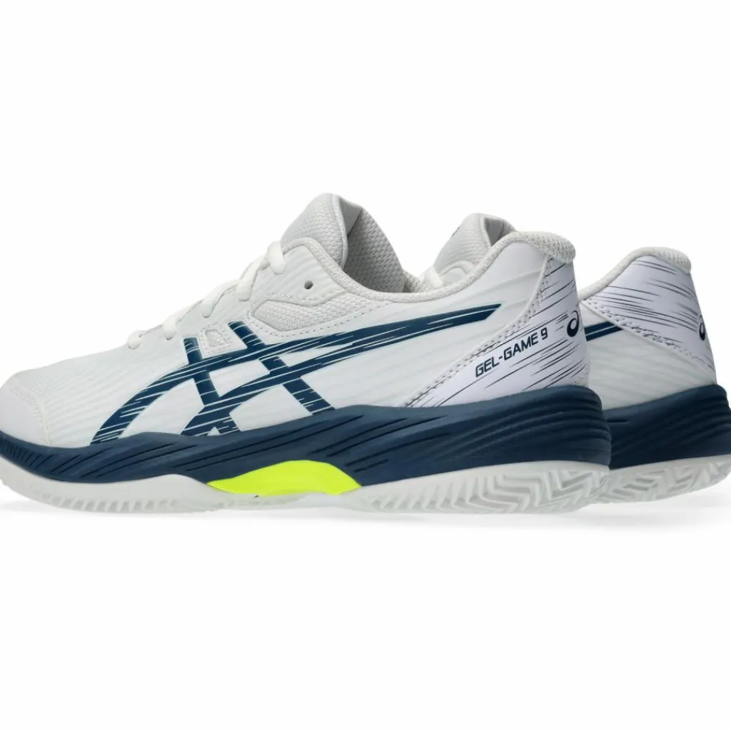 ASICS Tennis<· GEL-GAME 9 GS CLAY white-mako blue