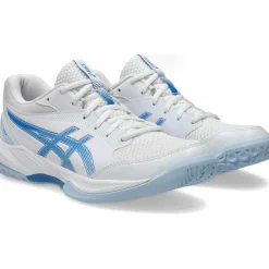 ASICS Badminton|Volleyball<· GEL-TASK 4 white-blue coast