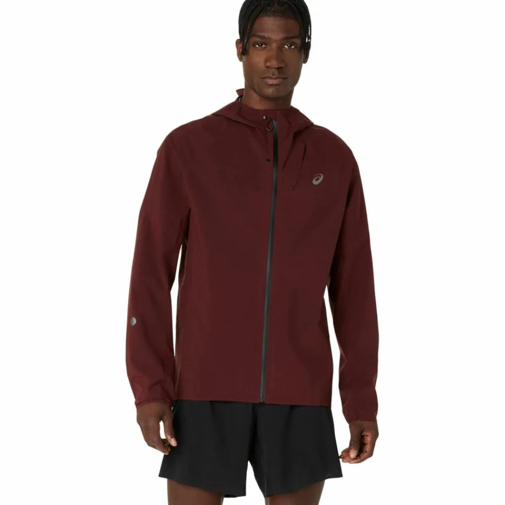 ASICS Jacken|Regenjacken<· METARUN WATERPROOF dark red planet