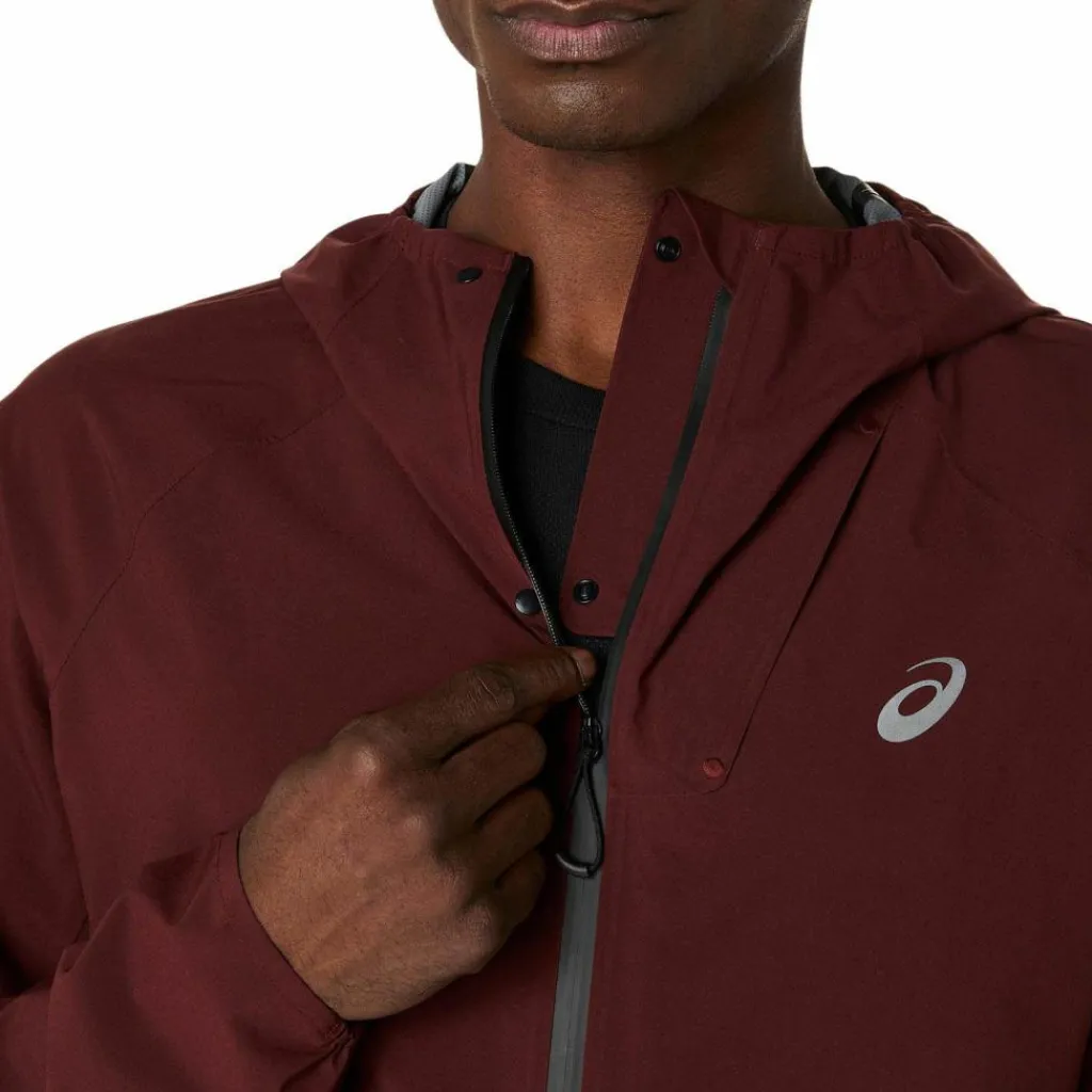 ASICS Jacken|Regenjacken<· METARUN WATERPROOF dark red planet