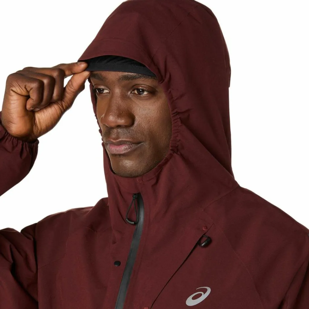 ASICS Jacken|Regenjacken<· METARUN WATERPROOF dark red planet