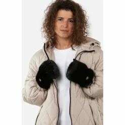 Barts Handschuhe<· Fur Mitts Schwarz01101