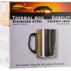 Basic Nature Trinkzubehör|Trinkzubehör<· Edelstahl Thermobecher silber