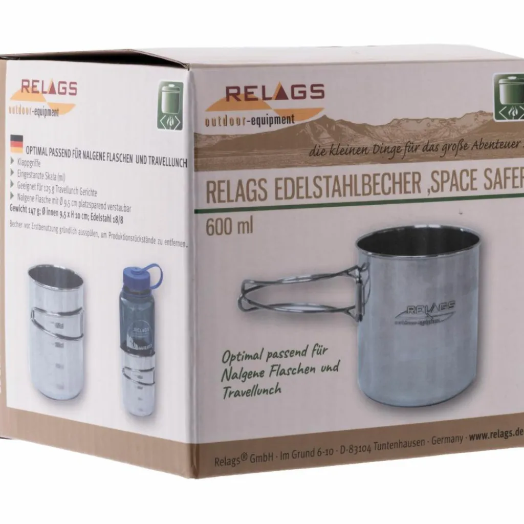 Basic Nature Trinkzubehör|Trinkzubehör<· Edelstahlbecher Space Safer silber