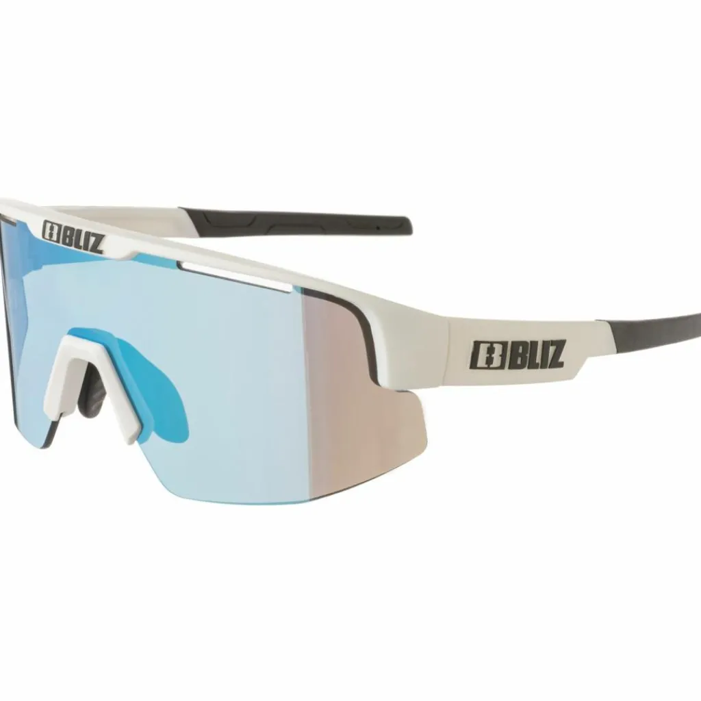 Bliz Fahrradbrillen|Brillen<· Matrix Small matt white-smoke w blue multi