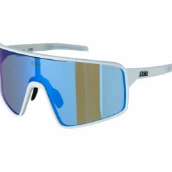 Bliz Fahrradbrillen|Brillen<· P001S white-grey w blue mirror