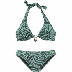 BRUNO BANANI Schwimmen|Schwimmen<· Bügel-Bikini jade bedruckt