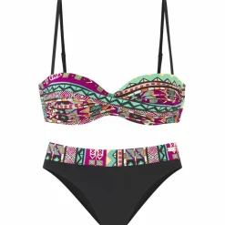 Buffalo Schwimmen<· Bügel-Bandeau-Bikini pink bedruckt