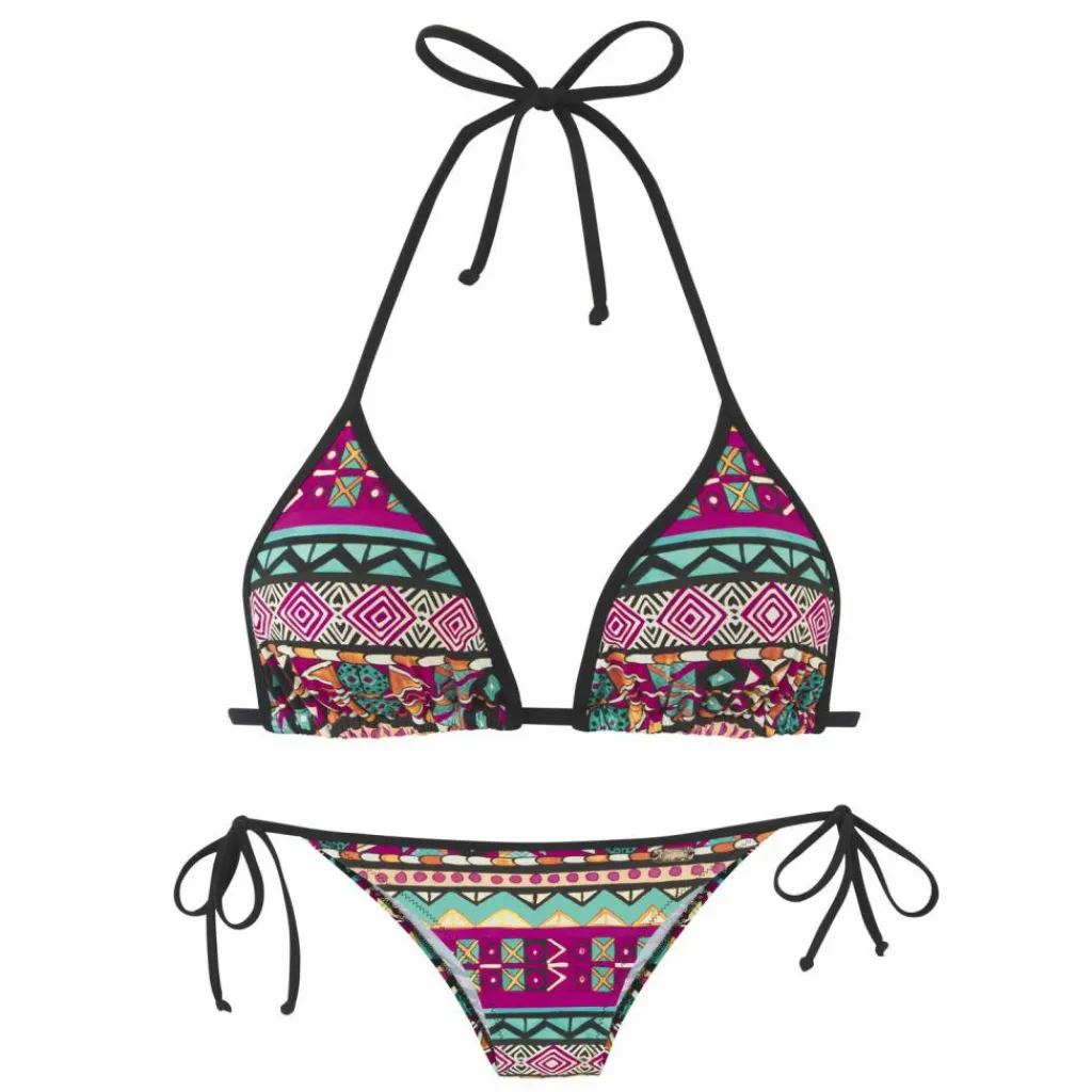 Buffalo Schwimmen<· Triangel-Bikini pink bedruckt