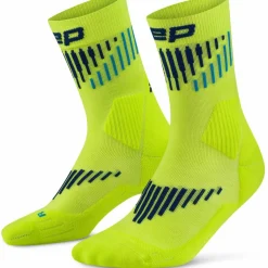 CEP Socken<· Core Run Merino lime-blue