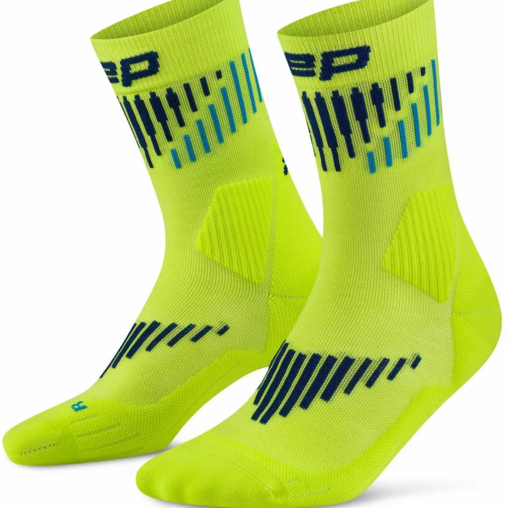 CEP Socken<· Core Run Merino lime-blue
