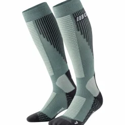 CEP Socken<· KNEE HIGH TOURING SKIING KOMPRESSION blue/grey